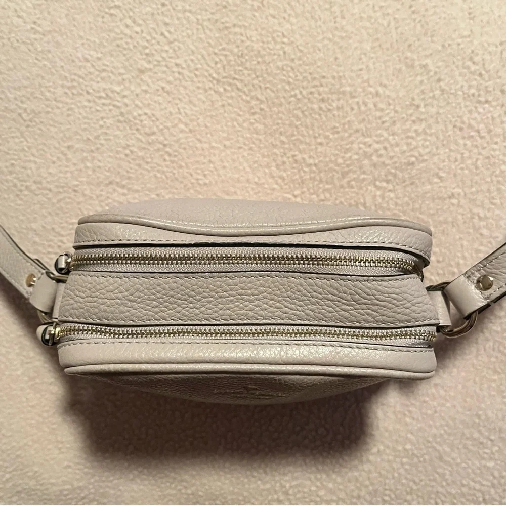 Kate Spade Pebbled Leather Pyper Mulberry Street Double Zip Crossbody Bag Purse
